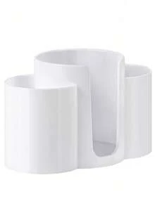 1Pc Clear Swab Dispenser Holder, Bathroom Container 3 Section Swab And Makeup Pad Holder, Dressing Table Organizer For Swabs, Pads, Dental Floss - Multicolor - View 15