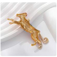 1 件复古豹纹锌合金金属胸针，服装和包袋装饰，适合所有季节的办公室配饰衬衫夹克珠宝圣诞节万圣节