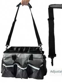 清洁收纳盒，汽车工具收纳袋，清洁用品收纳手提袋，清洁公司家用清洁用品收纳篮，酒店清洁用品收纳，花园工具收纳，厨房清洁用品收纳 - 灰色 - 查看 5