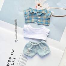 1pc Clothing, High Quality Macaron Plush Toy Apparel - Multicolor - View 2