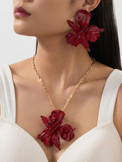 1 set de boucles d'oreilles à clous vintage européennes et américaines, exagérées, 3D, florales et asymétriques, brillantes. Cadeau pour femmes, convient pour les vacances et les fêtes.