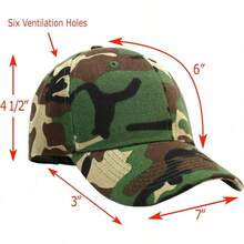 Bulk Lot 12-Pack Adjustable Size Plain Blank Solid Color Baseball Caps - Camouflage - Woodland - View 2
