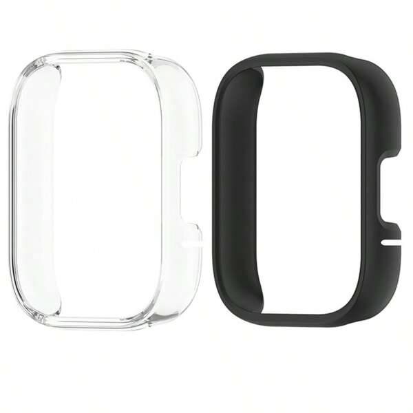 2 pièces Étui de protection en coque dure PC ajouré compatible avec Redmi Watch 3 Youth Edition, résistant aux rayures, antichoc, couvercle de montre remplaçable, convient aux hommes et aux femmes