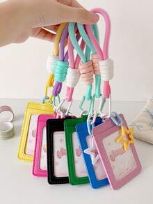 1 buah Dompet Kartu Kulit PU Transparan untuk Kembali ke Sekolah, Kartu Identitas, Kartu Makan, Kartu Kerja, Kartu Akses Pelajar, Kartu Kampus - MultiWarna - View 8