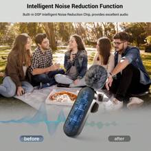 HITOZON 专业无线领夹式麦克风 - 智能防噪，即插即用，兼容 和 Android 智能手机 - 领夹式麦克风，适用于视频录制、教学、采访、播客 - 均碼 - 查看 7