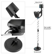 Detector de Metales Ajustable de Alta Sensibilidad con esfera resistente al agua, Detector de Metales Md 4030 Detectores de Metales Profesionales Detectores de Oro Cazadores de Tesoros Rastreadores para Profesionales y Aficionados al Bricolaje - Altura y longitud ajustables, se puede conectar a auriculares - Negro - Ver 10