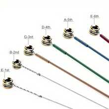 48 件套原声吉他配件套件吉他弦更换工具，包括吉他弦、拨片、变调夹、卷弦器、弦轴、拨片，适合吉他初学者