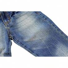 Back To School Boys Adjustable Waist Jeans: Cowboy Low Waist Ripped Cotton Straight Slim Pant - 黑色 - 查看 11