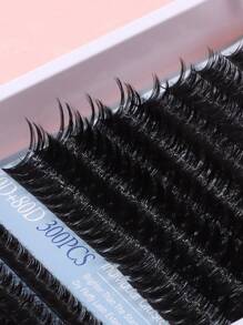 300 kępek rzęs, sztuczne rzęsy D-Roll, segmentacja DIY w domu, grube, puszyste sztuczne rzęsy, z klejem i uszczelką, szczoteczka do zębów, zestaw pęset, odpowiednie dla początkujących, gęste 60D+80D, 8-16 mm, zestaw do inteligentnego przedłużania rzęs w stylu mieszanym, zestaw: rzęsy DIY + klej + pęseta + czarny sztyft do powiek, łatwy w użyciu, odpowiedni do makijażu oczu i pielęgnacji, na co dzień, na wesele, na wieczór, prezenty dla uczniów z okazji powrotu do szkoły, zestaw kępek rzęs, rzęsy, sztuczne rzęsy