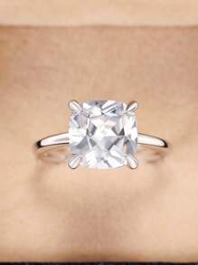 1 PC Glamorous Cubic Zirconia Ring For Women For Valentine's Day Gift Wedding Anniversary Party Jewelry