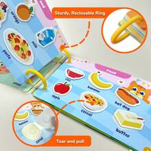 beartale 蒙特梭利幼儿益智游戏板，包含多种主题，帮助孩子学习身体、情绪、食物、交通工具、农场动物和太空知识。DIY益智感官玩具，寓教于乐，培养精细动作技能。适合3岁及以上男孩女孩。 - 彩色 - 查看 7