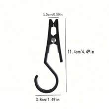 4 件套悬挂灯夹挂钩、悬挂照片夹挂钩、花园露台帐篷遮阳夹挂钩，适用于灯笼、灯泡 - 彩色 - 查看 8