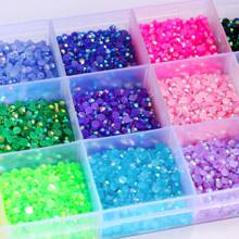 3mm/15000pcs 4mm/7500pcs 5mm/3750pcs Resin Rhinestones For Crafting, 15 Colors Flatback Gems For Phone Case, Bedazzling Flatback Crystal Rhinestones Diamonds For Clothes Accessories DIY