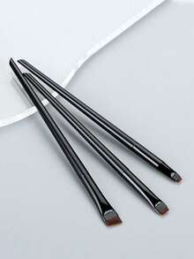 3pcs_Set_Makeup_Brushes_Including_Angled_Eyeliner_Brush, _Eyebrow_Brush, _Ultra-Thin_Eyeshadow_Brush, Eyebrow Brush, Eyeshadow Brush, Brush,Giveaways - Black - View 4