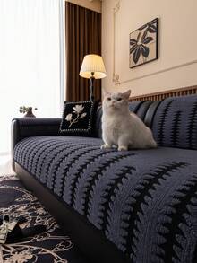 1 Stück einfache & modische weiche Samt Sofakissenbezug, eleganter luxuriöser europäischer Stil Sofa Sitzschutz, rutschfest, staubdicht, kratzfest, geeignet für Wohnzimmer, Schlafzimmer, Büro, Club, Party, 1-4 Sitzer Sofa, L-förmiges Sofa, Herbst/Winter