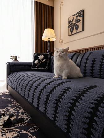 1 pieza Funda de cojín de sofá de terciopelo suave y de moda, protector de asiento de sofá de estilo europeo elegante y lujoso, antideslizante, antipolvo y antirayado, adecuado para sala de estar, dormitorio, oficina, club, fiesta, sofá de 1 a 4 plazas, sofá en L, otoño/invierno