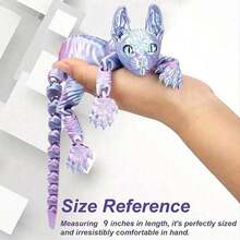 1pc 3D Printed Hairless Cat Statue, Bendable Body Sphinx Cat Model, Artistic Home Decoration, Suitable For Bedroom, Living Room, Office Collection, Plastic Material - Multicolor - View 4