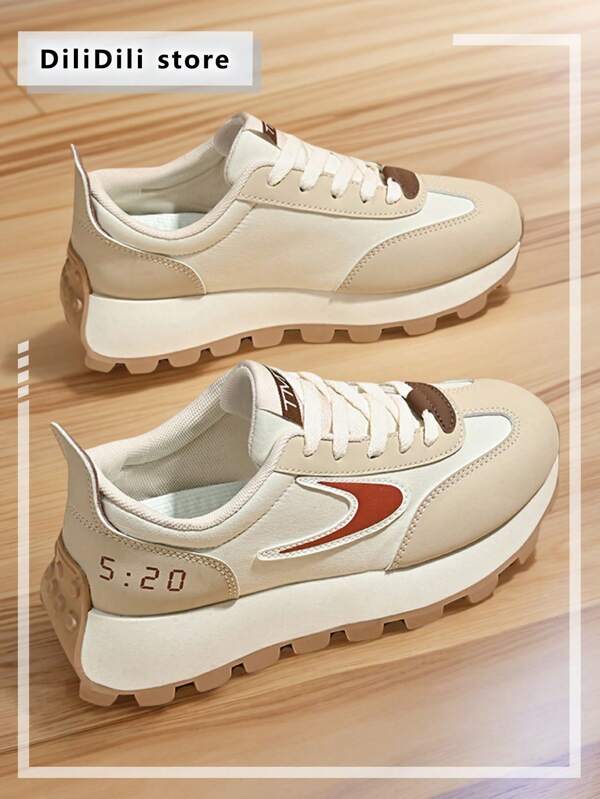 Damen Lässig Sportschuhe, flache Sneaker, Athletische Straßenlaufschuhe