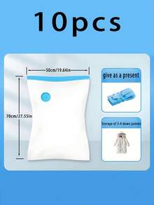 13/1 件真空密封压缩袋、真空储物袋、真空拉链袋、节省空间的行李袋、旅行压缩袋、可折叠衣物整理袋、衣柜储物袋，用于存放衣物、床上用品、冬装 - 节省 75% 空间、防潮防虫、返校季