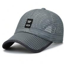 1 buc. Pălărie de soare unisex reglabilă de vară, șapcă de baseball din plasă respirabilă cu uscare rapidă, pălărie de protecție solară cu bor mare, potrivită pentru sporturi în aer liber și ținute casual, design texturat negru și gri, stil lifestyle - cataramă reglabilă, potrivire elastică, purtare confortabilă, durabilă și la modă - respirabilă, cu bor mare, potrivită pentru activități în aer liber, design texturat negru și gri, poliester, spălare manuală sau uscare la aer