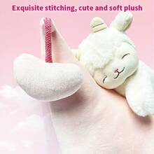 MINISO 羊暖暖-绵羊系列-绵羊系列-暖暖-白色小羊毛绒公仔（月亮款），柔软的绒毛温柔如云朵，暖白色配色搭配温馨滤镜，超感人的闭眼笑容。（1个） - 白色 - 查看 6