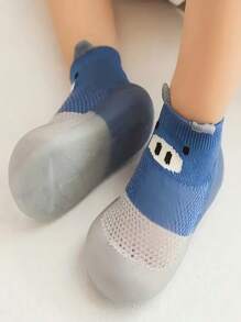 婴儿男女童防滑室内学步袜透气保暖弹力袜鞋底保护脚趾户外袜
