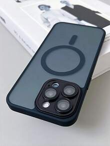 Ốp lưng từ tính cao cấp, mờ trong suốt, chống sốc, tương thích với iPhone 16 15 14 13 12 11 Pro Max, hỗ trợ sạc không dây MagSafe, chống nước, chống rơi vỡ, chống trầy xước, thích hợp làm quà sinh nhật. - Đỏ - Xem 3