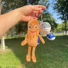 可爱的意大利 Brainrot 玩具 Tralalero Tralala 毛绒钥匙扣 Tung Tungtung Sahur 填充吊坠卡哇伊动漫意大利 Brainrot 可爱娃娃鲨鱼雕像