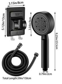淋浴喷头 高级 ABS 5 模式高压淋浴喷头，淋浴系统 - 选择单件或带支架的全套