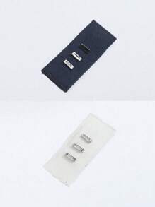 Adjustable Waist Belt Extender - Detachable, Elastic Fit, Unisex For Pants, Long Hook, Jeans Button Extender Set, Waist Belt Extender, Practical Sewing Tool, Unisex Adjustable Waist Belt Extender - Multicolor - View 29