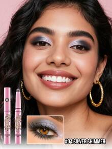 Bút kẻ mắt MISSLYN Smooth Eye Shadow Pencil, Bút kẻ mắt, Bút kẻ mắt highlight, Bút kẻ mắt màu, Bút kẻ mắt nhũ, Bút kẻ mắt highlight chống thấm nước, Trang điểm mắt nhiều màu sắc - #4 Bạc lung linh - Xem 3