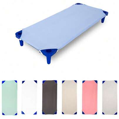 1 件套日托婴儿床床单，适合幼儿和学龄前婴儿午睡床单套，带弹性角带，适合婴儿女孩和男孩床上用品配件