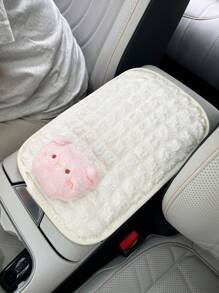 1pc Cute Animal Head Car Armrest Box Pad, Creative Car Central Console Armrest Cushion Mat, Anti-Slip - Armrest Box Cushion - View 3