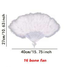 1 pièce Éventail imitation perle et plume non pliable (34 cm/40 cm/48 cm), éventail de mariée en plumes imitation, accessoire de fête pour célibataires, décoration de mariage, éventail à main pour accessoires de costume et décoration de fête, jeunes mariés