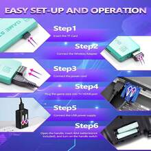 Forlarme Wireless Retro Game Stick,40000+ Classic Games,Retro Game Console, TV Output, Plug And Play Retro Game Revisiter With Premium Competitive Dual Controllers - White(白色) - 查看 5