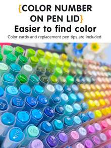 GuangNa Set de 288 colores de marcadores de pintura acrílica - Tinta líquida profesional opaca de secado rápido a base de agua para pintura en lienzo, decoración de rocas, diseño de telas, arte en madera, vidrio y cerámica | Suministros premium para artistas y manualidades con estuche, regalos de vuelta al colegio para niños y niñas - Multicolor - Ver 12