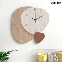 2D Asymmetric Luxury Home Decor Wall Clock, Ultra-Quiet Quartz Movement, No Ticking Sound, Silent Decorative Wall Clock Suitable For Living Room, Bedroom And Office, Fashionable Bedroom Wall Clock Decor, Unique Personalized, Ultra-Clear Time Reading, Suitable For Living Room, Bedroom, Office, Studio, Room Decoration And More.