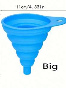 1pc Car Engine Oil Funnel, Car Universal Silicone Liquid Funnel, Foldable Portable Car Oil Change Funnel, Telescopic Long Neck Liquid Funnel