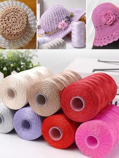 夏季艺术涤纶钩针线 1.5 毫米细冰棉线手工 DIY 工艺纱线用于手工编织包包帽子鞋子
