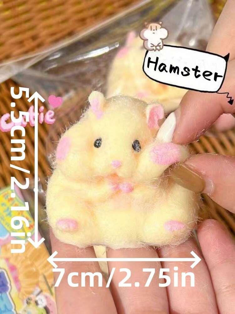 1 件创意弹力小鸡挤压减压柔软玩具，可爱卡通迷你挤压玩具，生日礼物 - 黃色 - 查看 5