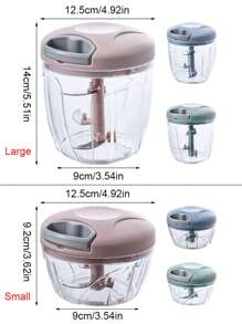 1pc Garlic Grinder Onion Chopper, Manual Food Processing Vegetable Chopper, Onion Cutter, Garlic Chopper, Manual Meat Grinder, Rotary Onion Crusher, Vegetable Cutter, Creative Fruit Grinder, Meat Chopper, Portable Hand Pull String Mincer Cutter