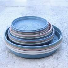 Multi-Size Round Flower Pot Trays, Colorful, Leak-Proof & Moisture-Retaining, Practical Accessory Compatible With Various Pots, Adds Charm To Your Balcony Greenery And Makes Pot Placement More Aesthetic And Hassle-Free