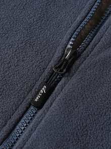 Men Patched Detail Teddy Lined Fleece Jacket, Men's Jackets Casual, Grey Jacket, Men Winter Clothes, Men Jackets And Coats With Thermal Lined For Outdoor, Plush And Thickened Jackets,Men Winter Clothes,With Pockets, Suitable For Boyfriend/Husband Everyday Wear, Autumn/Winter - 灰色 - 查看 8