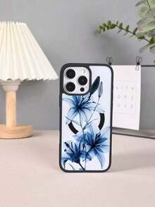 GALLAPLE Blue Lily Floral Print Magnetic Phone Case, Elegant Nature Aesthetic Case,Durable And Dirt-Resistant Material With Wireless Charging Design,Compatible With X/XS/XSMAX/11/11pro/11promax/12/12pro/12promax/13/13pro/13promax/14/14plus/14pro/14promax/15/15plus/15pro/15promax/16/16plus/16pro/16promax.Holiday Phone Accessories.Gifts An Excellent Gift For Friends Y2k Phone Case Cover 17 Pro Max Fall Funda Para Cute Phone Cases Cover De Pink Christmas Silicone Phone Case Rilakkuma Girlfriend Or Boyfriend Cheap 16 Case 16 Pro Max Case Fundas New Year Mobile Phone Case Gifts For Women - 黑色 - 查看 2