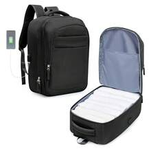 带 USB 充电端口的简易旅行背包，适合男士的 14-15.6 英寸笔记本电脑背包，大容量学校背包，周末背包，随身背包，徒步旅行背包，防水旅行必备品，配有行李带设计，适合户外工作度假旅行必备 - 彩色 - 查看 14