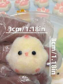 1 件创意弹力小鸡挤压减压柔软玩具，可爱卡通迷你挤压玩具，生日礼物 - 黃色 - 查看 9