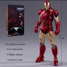 Hasbro 10. Jubiläumsserie 1:10 Maßstab Iron Man  Actionfiguren Sammlung - MK1 bis MK7, nicht leuchtend, 18cm Rüstung mit austauschbaren Händen & Flammeneffekten, Avengers Film Genauigkeit Sammler Edition