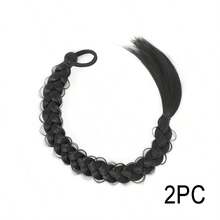 24 Inch Synthetic Long Braided Ponytail Hair Extensions For Women High Temperature Fiber Hair Accessories(1-2 PCS) - Multicolor - View 27