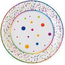 Rainbow Birthday Plates Set Of 24 9 7 Inch Plates Napkins And Cups Party Supplies Sturdy 400 GSM Weighted Rainbow Happy Birthday Party Decorations For Boys Girls And Tweens-0166 - Rainbow - 查看 6