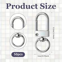 5/10/15/20/25/30/35/40/45/50pcs Metal Lobster Claw Clasp, Swivel Quick Snap Hook Keychain Findings For DIY Crafts, Keychain Making, Jewelry Making Accessories